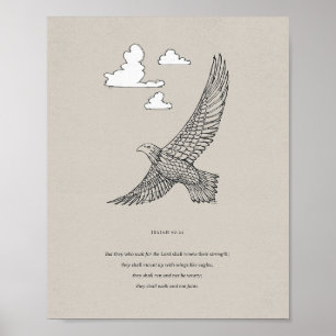 Flügel wie Adler - Isaiah 40:31 Poster