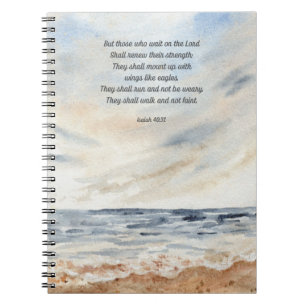 Flügel wie Eagles Isaiah Bible Verse Notebook Notizblock