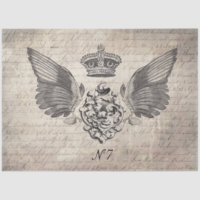 Flügel-Zwirnpapier Seidenpapier (Vorderseite)