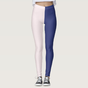 Flügelblaue und rosa vertikale Farbblöcke Leggings