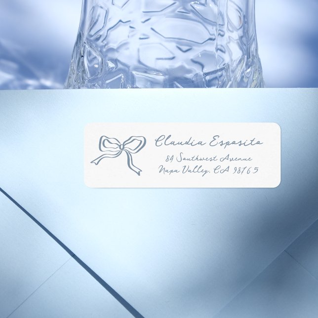 Flügeldraht, blau illustriert (Return Address label Mock-up)