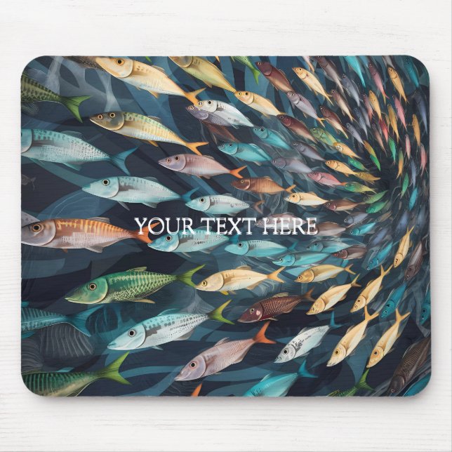 Flügelfisch-Muster Mousepad (Vorne)