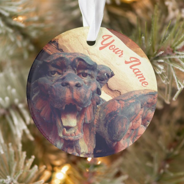 Flügelgargoyle Katze Acrylschmuck Ornament (Baum)