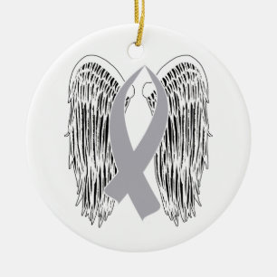 Flügelgedächtnisband (Gray Ribbon) Keramik Ornament