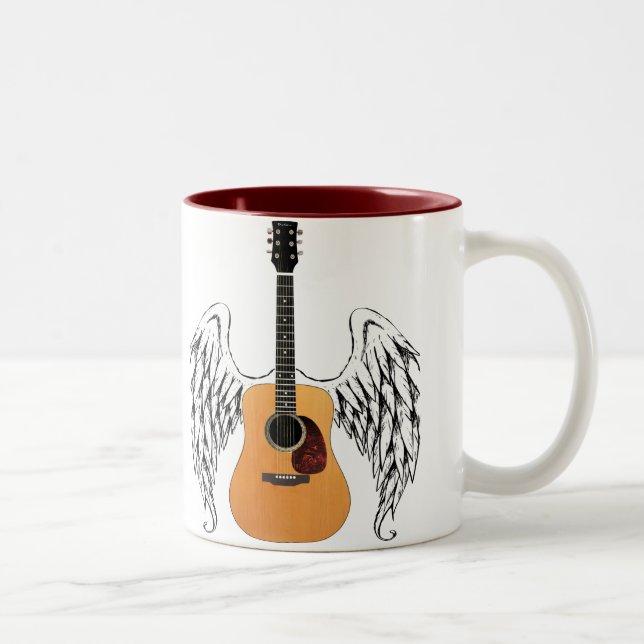Flügelgitarre Zweifarbige Tasse (Rechts)