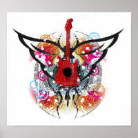 Flügelgitarrenposter