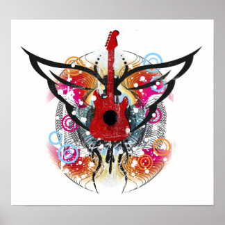 Flügelgitarrenposter Poster