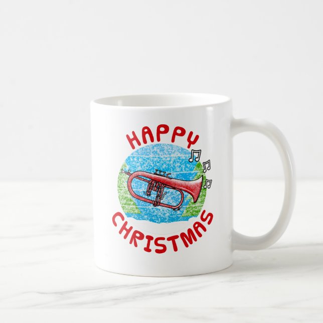 Flugelhorn Christmas Brass Musician Music Teacher Kaffeetasse (Rechts)
