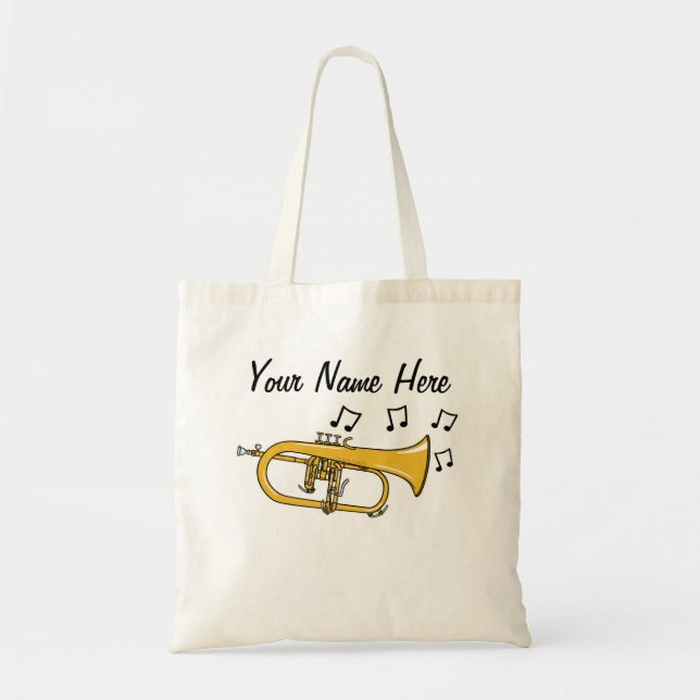Flugelhorn Custom Tote Bag Brass Musician Gift Tragetasche (Vorne)