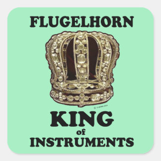 Flugelhorn King of Instruments Square Sticker