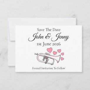 Flugelhorn Musician Wedding rettet das Datum