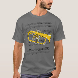 Flugelhorn Player Hornist Brass Musician Farbe T-Shirt