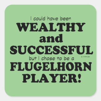 Flugelhorn Reiche und erfolgreiche Square Sticker