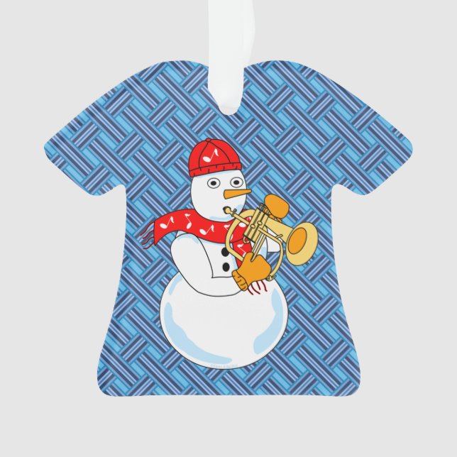Flugelhorn Snowman Ornament (Vorderseite)