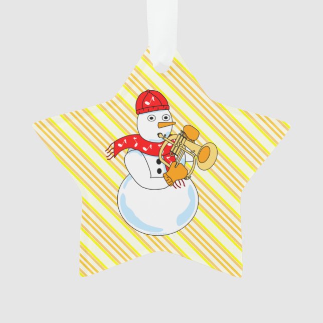 Flugelhorn Snowman Ornament (Vorderseite)