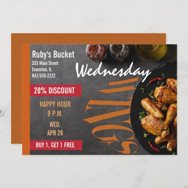 Flügelnacht Einladung (Vorne/Hinten)