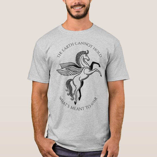 Flügelpegasus: Inspirationsgriechische Mythologie T-Shirt (Vorderseite)