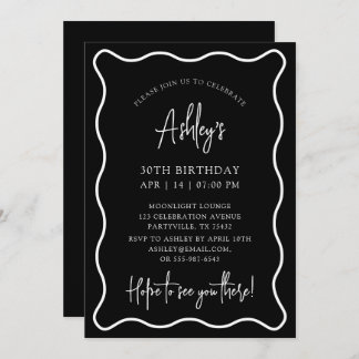 Flügelrahmen, gewellte Grenze, Einladung zu Geburt