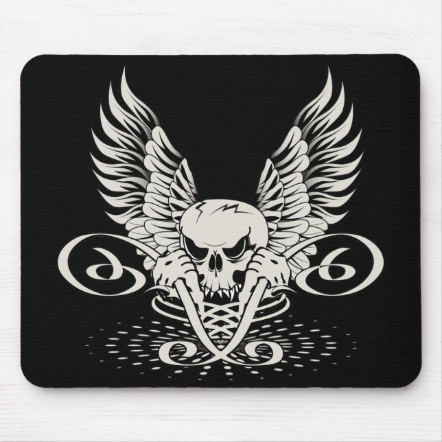 Flügelschädel Mousepad (Vorne)