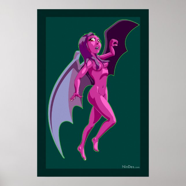 Flügelschnulle-Kleindruckposter Poster (Vorne)