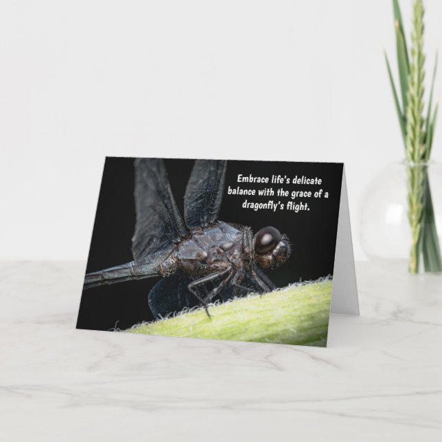 "Flügelweisheit - Die Geschichte der Libellen" Dankeskarte (Vorderseite)