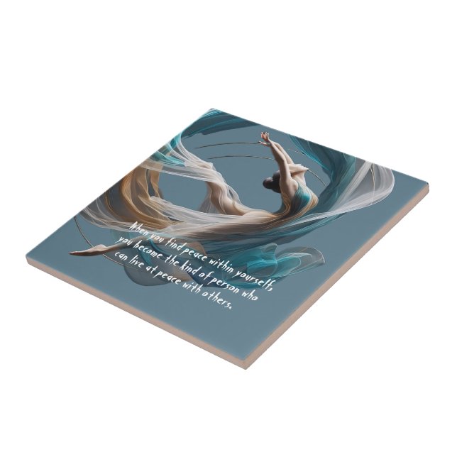 Flugflieger-Yoga-Lehrer Pilates-Fitness Fliese (Seite)