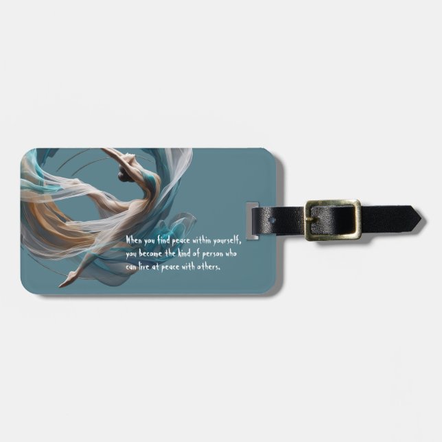 Flugflieger-Yoga-Lehrer Pilates-Fitness Gepäckanhänger (Vorderseite horizontal)