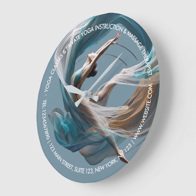 Flugflieger-Yoga-Lehrer Pilates-Fitness Große Wanduhr (Winkel)