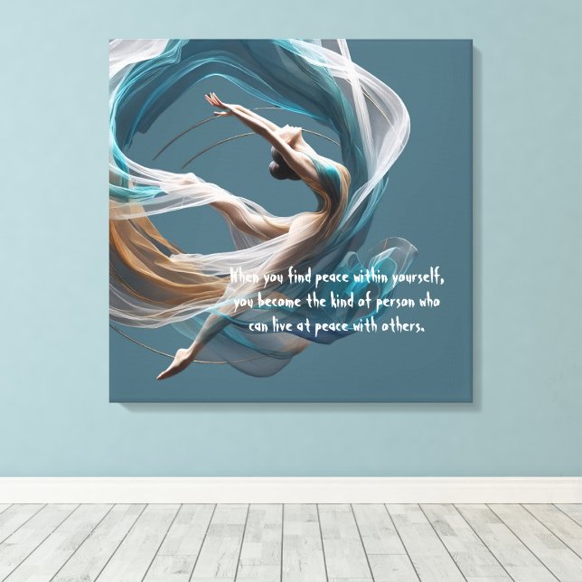 Flugflieger-Yoga-Lehrer Pilates-Fitness Leinwanddruck (Insitu (Holzboden))