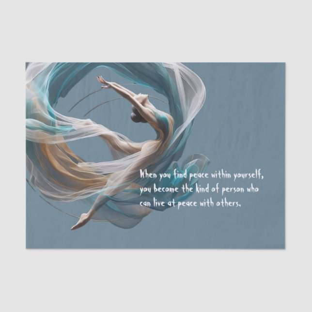 Flugflieger-Yoga-Lehrer Pilates-Fitness Seidenpapier (Vorderseite)