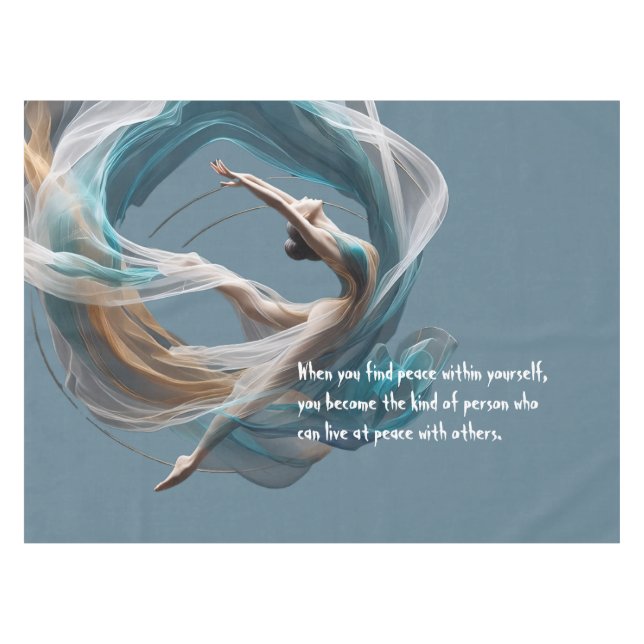 Flugflieger-Yoga-Lehrer Pilates-Fitness Tischdecke (Vorderseite (Horizontal))