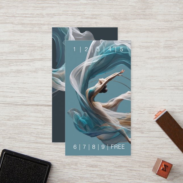 Flugflieger-Yoga-Lehrer Pilates-Fitness Treuekarte (Vorderseite/Rückseite Beispiel)