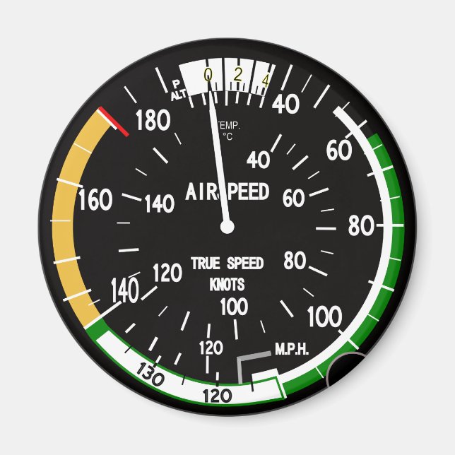 Fluggeschwindigkeitsanzeigegerät Magnet (Vorne)