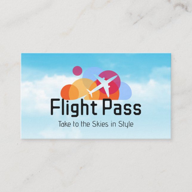 Fluggesellschaft Logo | Flug Visitenkarte (Vorderseite)