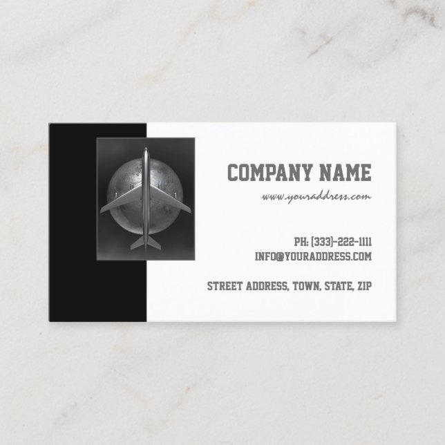 Fluggesellschaft Metal Airbus World Travel Card Visitenkarte (Vorderseite)