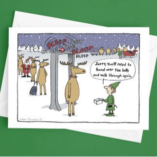 Fluggesellschaft "Sleigh Security" Funny Christmas Feiertagskarte