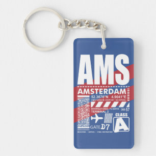 Flughafen AMS Amsterdam Schlüsselanhänger