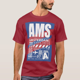 Flughafen AMS Amsterdam T-Shirt