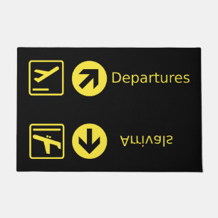 Flughafen Ankunft Abflug Doormat Fußmatte