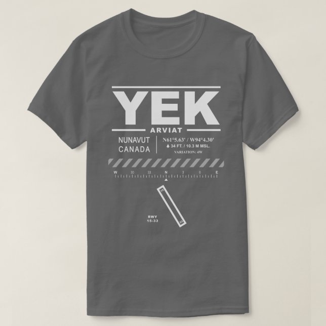 Flughafen Arviat YEK T - Shirt (Design vorne)
