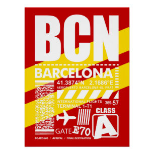 Flughafen BCN Barcelona Poster