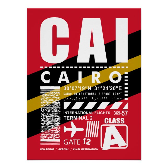 Flughafen CAI Kairo Poster (Vorderseite)
