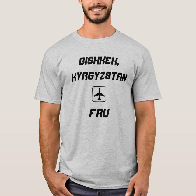 Flughafen-Code Bischkeks, Kirgisistan T-Shirt (Vorderseite)