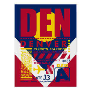Flughafen DEN Denver Poster