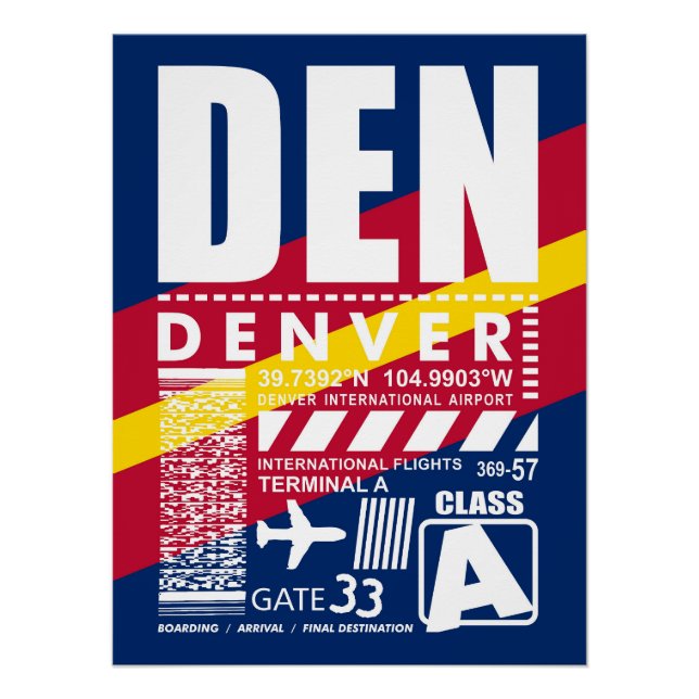 Flughafen DEN Denver Poster (Vorderseite)