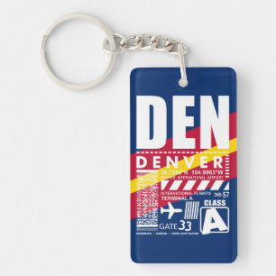 Flughafen DEN Denver Schlüsselanhänger