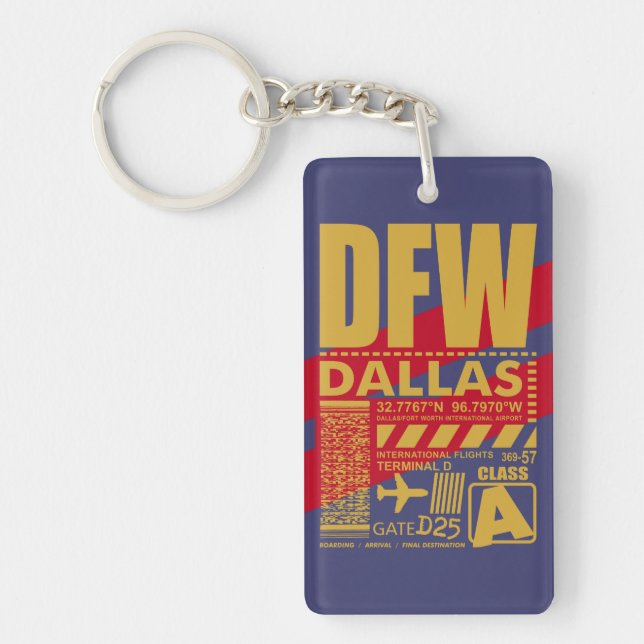 Flughafen DFW Dallas Schlüsselanhänger (Vorderseite)
