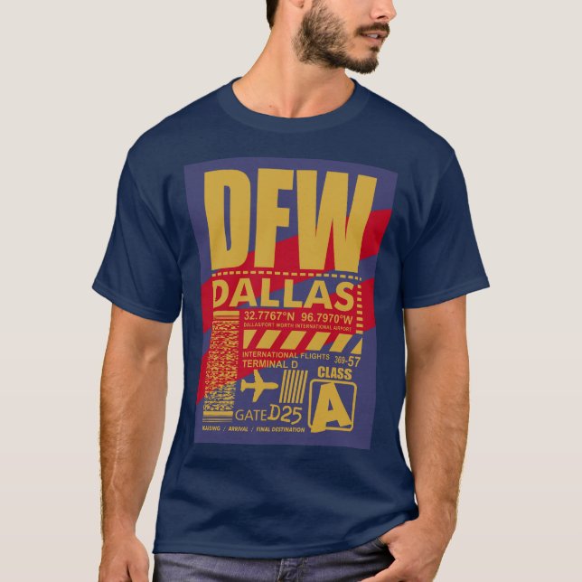 Flughafen DFW Dallas T-Shirt (Vorderseite)