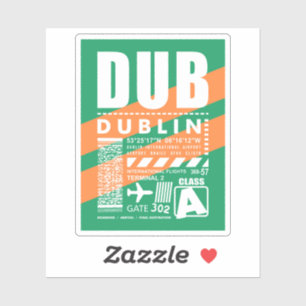 Flughafen DUB Dublin Aufkleber