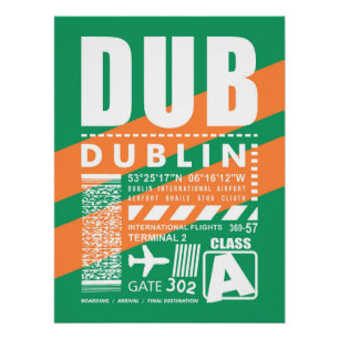Flughafen DUB Dublin Poster